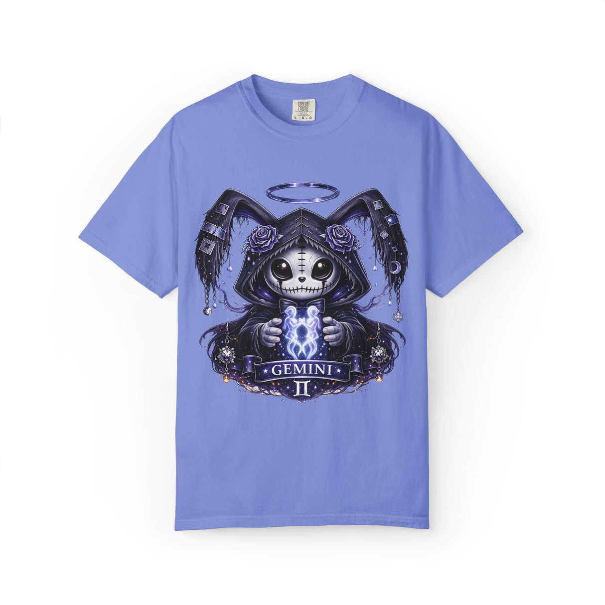 Gemini Skull Reaper T-shirt | Zodiac Twins Illustration