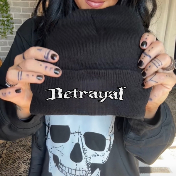 Betrayal Black or Neon Pink Beanie