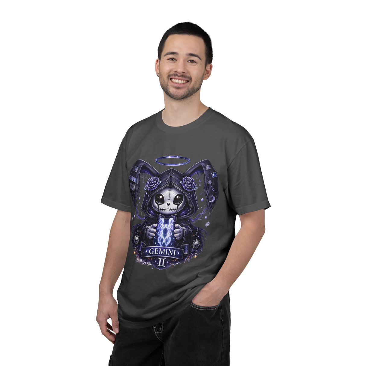 Gemini Skull Reaper T-shirt | Zodiac Twins Illustration