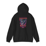 Dream Maker Skeleton Angel Hoodie ON THE BACK OF THE HOODIE | Neon Gothic Wings, Retro Vaporwave