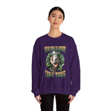 Your Vibe is Crusty, Use This Hand Holding Skull and Snake Crewneck Sweatshirt | Gothic Botanical Graphic