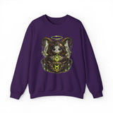 Taurus Dark Cute Goat Spirit Illustration Sweatshirt | Occult, Neon Green Zodiac