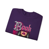 Baddie Book Graphic Sweatshirt | Gothic Pink Lips, Hand Tattoo Illustration