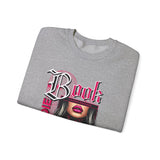 Baddie Book Graphic Sweatshirt | Gothic Pink Lips, Hand Tattoo Illustration