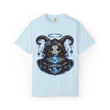 Capricorn Goat Skull Illustration T-shirt | Zodiac Astrology Shirt