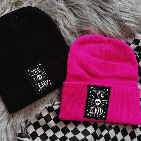 The End Black or Neon Pink Beanie