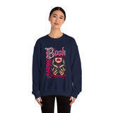 Baddie Book Graphic Sweatshirt | Gothic Pink Lips, Hand Tattoo Illustration