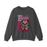 Baddie Book Graphic Sweatshirt | Gothic Pink Lips, Hand Tattoo Illustration