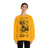 Karma Fairy Skeleton Illustration Crewneck Sweatshirt | Goth Skull Art, Boho Butterfly