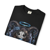 Capricorn Goat Skull Illustration T-shirt | Zodiac Astrology Shirt