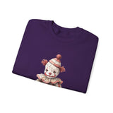 Vintage Rag Doll Clown Sweatshirt | Cute Sitting Clown Illustration