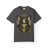 Taurus Ram Headdress Skull T-shirt | Zodiac Astrology Graphic Tee