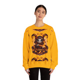 Fiery Sagittarius Ram Skull sweatshirt | Astrology Zodiac Crewneck