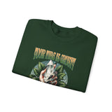 Your Vibe is Crusty, Use This Hand Holding Skull and Snake Crewneck Sweatshirt | Gothic Botanical Graphic
