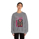 Baddie Book Graphic Sweatshirt | Gothic Pink Lips, Hand Tattoo Illustration