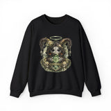 Virgo Gothic Angel Skull Virgo Crewneck Sweatshirt | Astrology Zodiac
