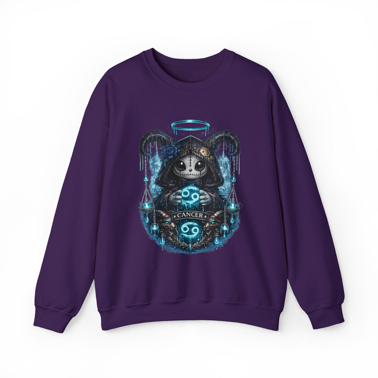 Cancer Zodiac Grim Reaper Illustration Sweatshirt | Astrology, Night Sky