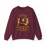 Fiery Sagittarius Ram Skull sweatshirt | Astrology Zodiac Crewneck