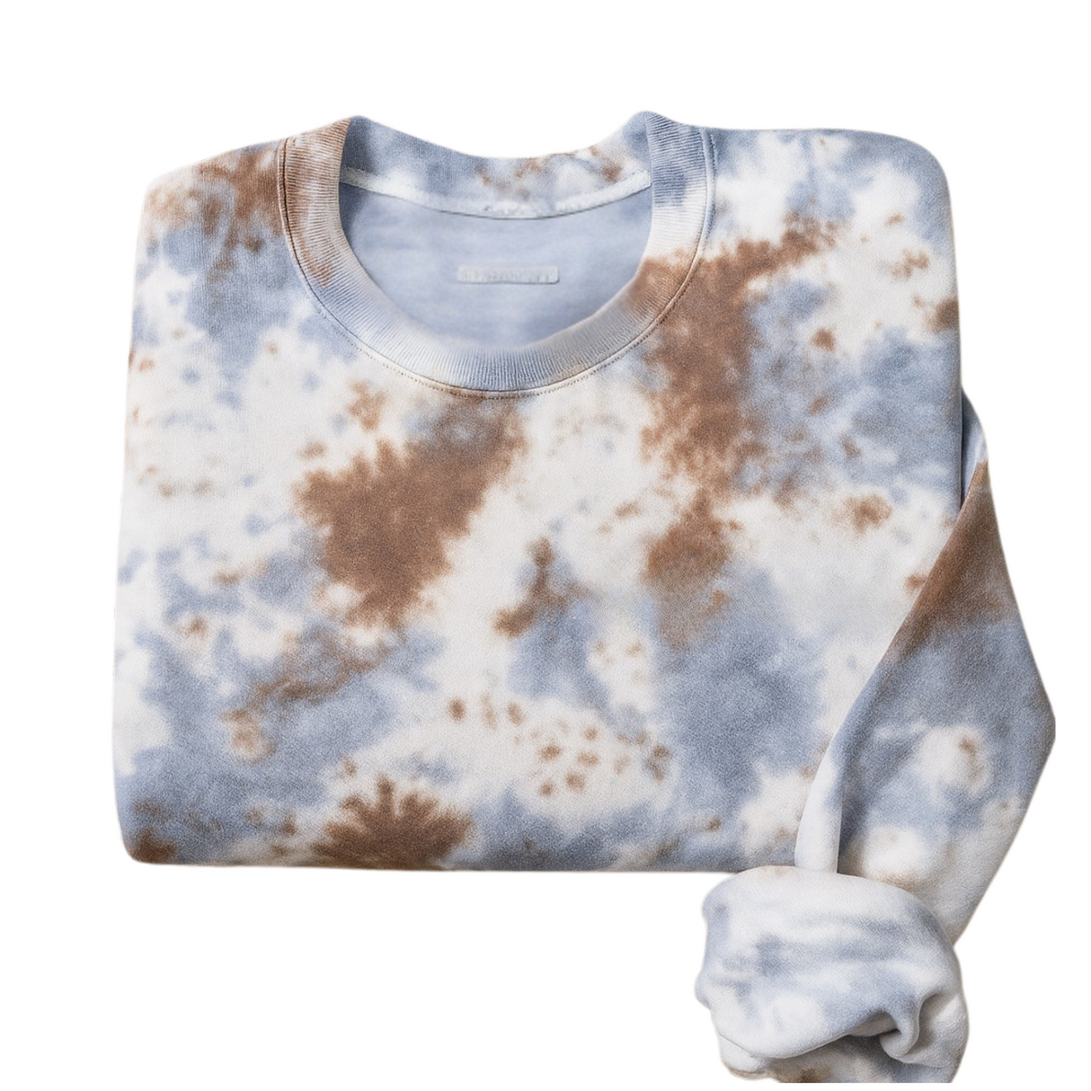 KARMA CLAUS IS COMING BLUE GREY & TAN MARBLED  & MATCHING JOGGERS
