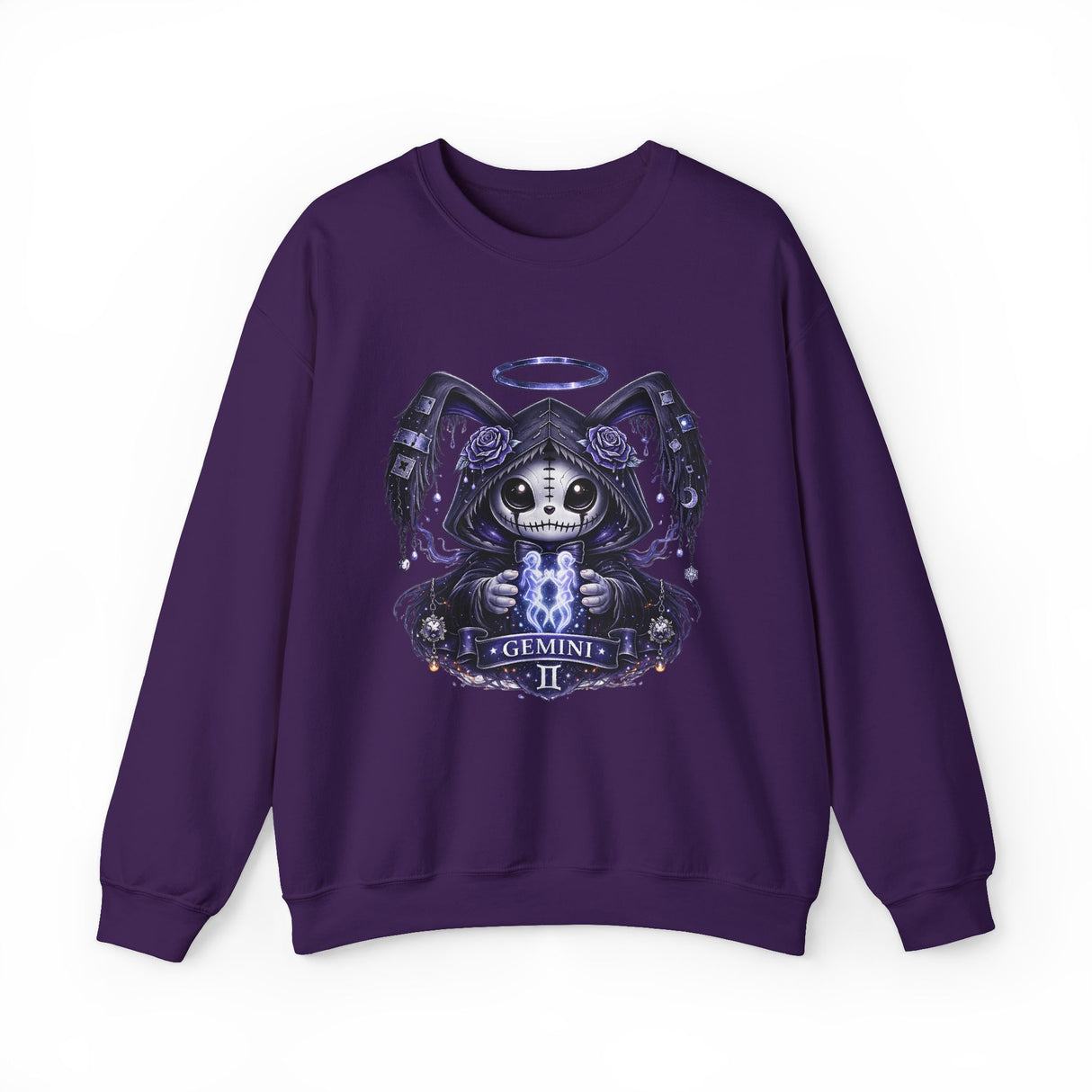 Gemini Skull Angel sweatshirt | Zodiac Twins Crewneck