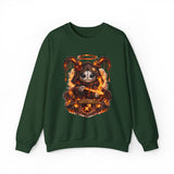 Fiery Sagittarius Ram Skull sweatshirt | Astrology Zodiac Crewneck