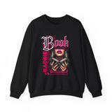 Baddie Book Graphic Sweatshirt | Gothic Pink Lips, Hand Tattoo Illustration
