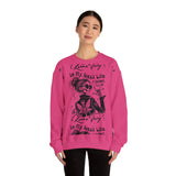 Karma Fairy Skeleton Illustration Crewneck Sweatshirt | Goth Skull Art, Boho Butterfly