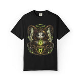 Taurus Ram Headdress Skull T-shirt | Zodiac Astrology Graphic Tee