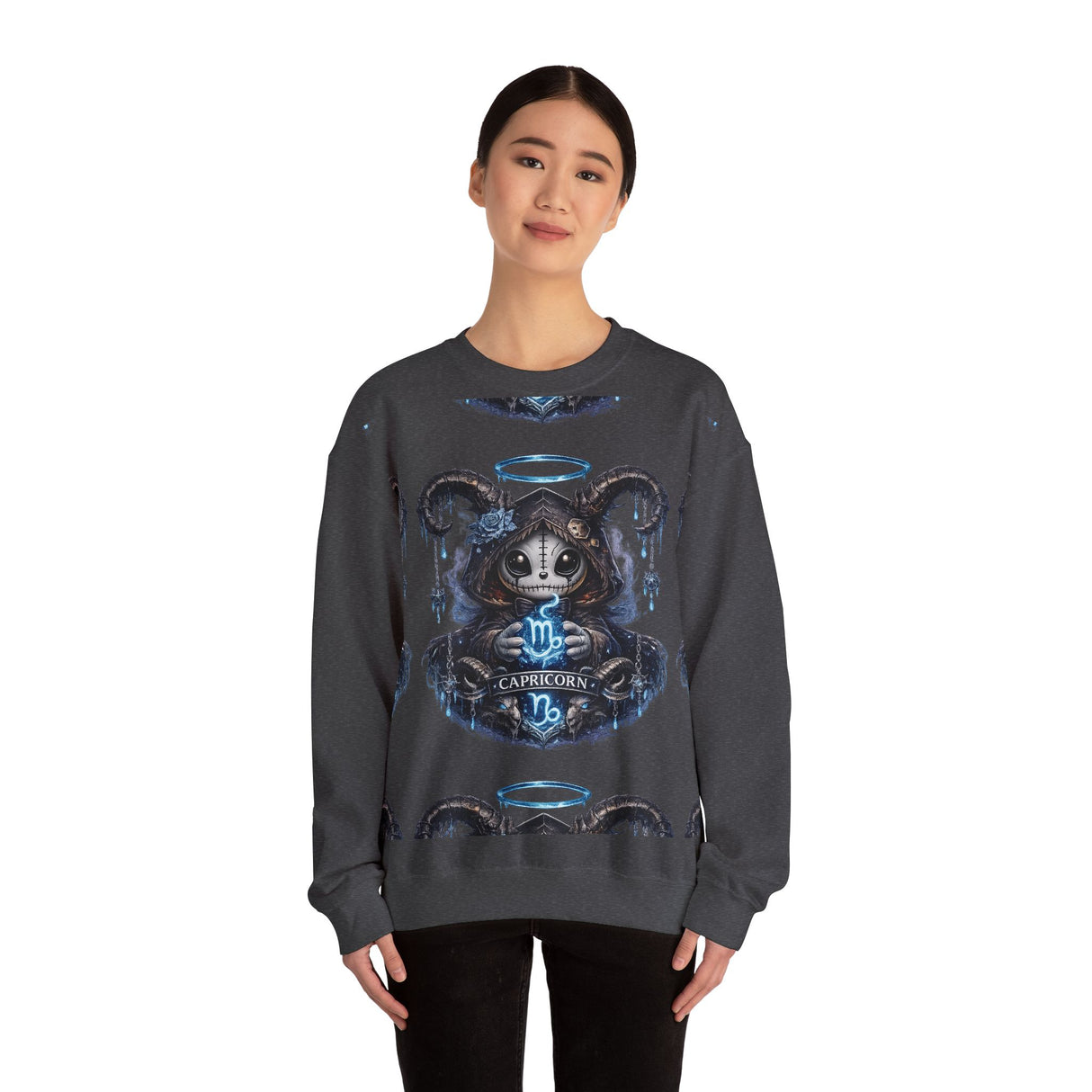 Capricorn Grim Reaper Zodiac sweatshirt | Cute Gothic Astrology Hoodie Alternative