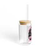 *EXCLUSIVE*I AM IN A GOOD PLACE, NOT MENTALLY BUT IN MY BOOK - Sipper Glass - 16oz with Tattoo-Inspired Design