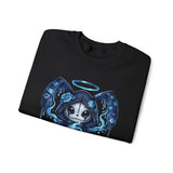 Aquarius Grim Reaper Zodiac Crewneck Sweatshirt | Water Bearer Hoodie Art