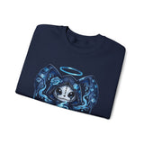 Aquarius Grim Reaper Zodiac Crewneck Sweatshirt | Water Bearer Hoodie Art