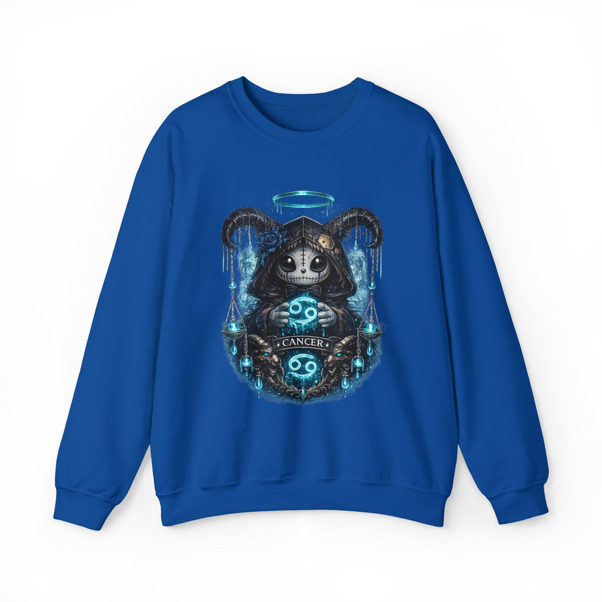 Cancer Zodiac Grim Reaper Illustration Sweatshirt | Astrology, Night Sky