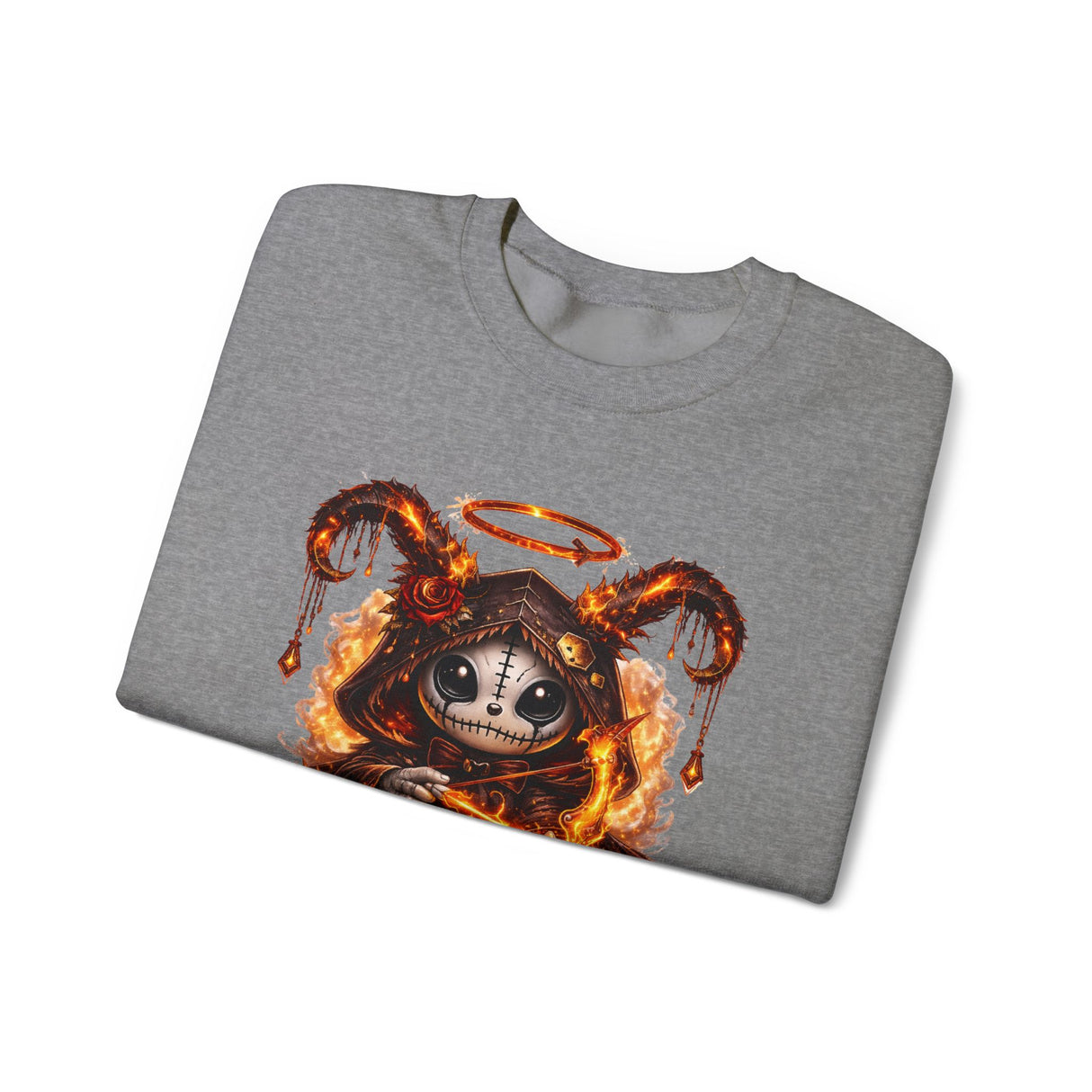 Fiery Sagittarius Ram Skull sweatshirt | Astrology Zodiac Crewneck