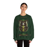 Taurus Dark Cute Goat Spirit Illustration Sweatshirt | Occult, Neon Green Zodiac