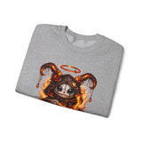 Fiery Sagittarius Ram Skull sweatshirt | Astrology Zodiac Crewneck
