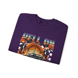 Hell on Wheels car graphic Sweatshirt | retro muscle car, flaming gates, vintage racing