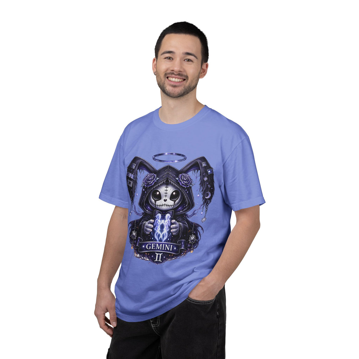 Gemini Skull Reaper T-shirt | Zodiac Twins Illustration