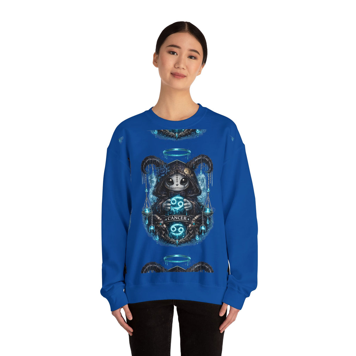 Cancer Zodiac Grim Reaper Illustration Sweatshirt | Astrology, Night Sky