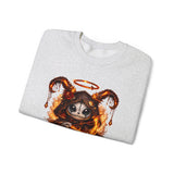 Fiery Sagittarius Ram Skull sweatshirt | Astrology Zodiac Crewneck