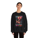 You Ego, Self Respect sweatshirt | Graphic woman flipping middle finger, neon text
