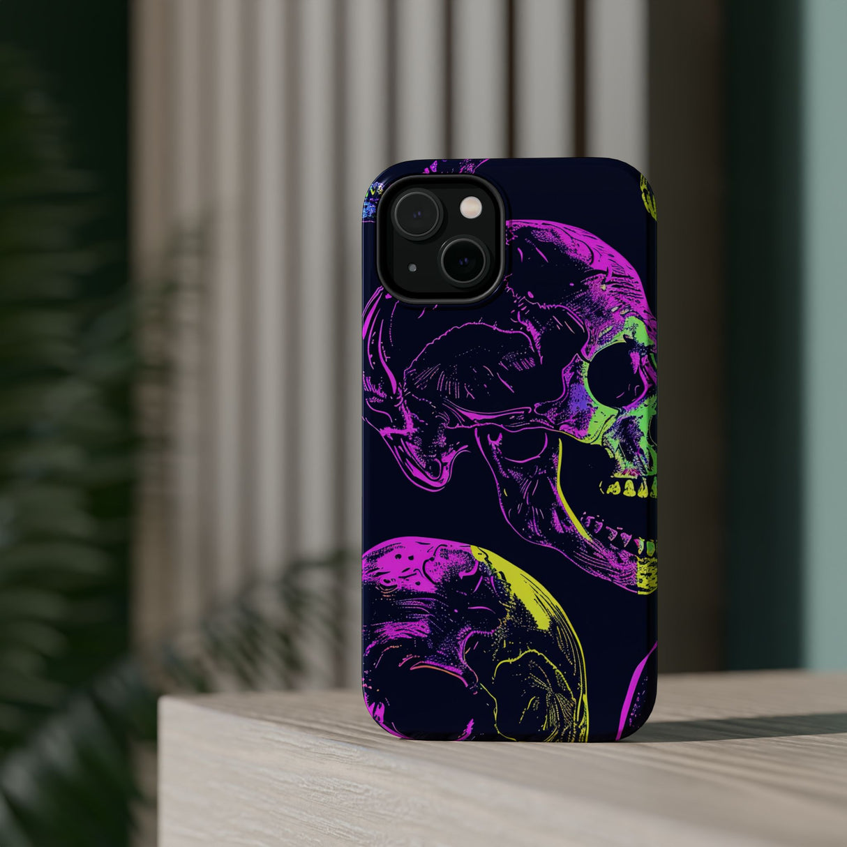 Neon Skull THREE -  Magnetic Tough Cases - Edgy Phone Protection for Bold Style