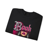 Baddie Book Graphic Sweatshirt | Gothic Pink Lips, Hand Tattoo Illustration