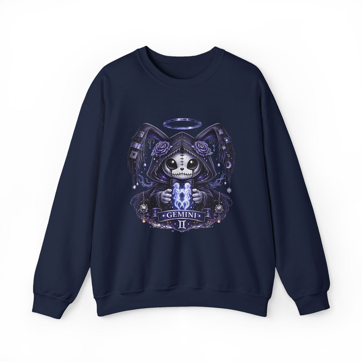 Gemini Skull Angel sweatshirt | Zodiac Twins Crewneck
