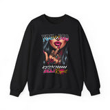 You Ego, Self Respect sweatshirt | Graphic woman flipping middle finger, neon text