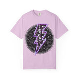 Skull Lightning Bolt T-Shirt | Neon Purple Skull Bolt Tee