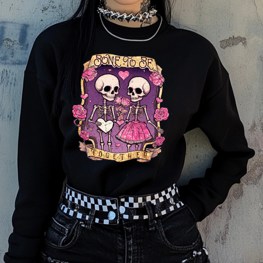 Bone to Be Together Black or Purple Sweatshirt