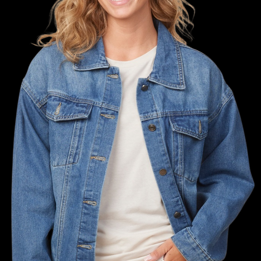 Fearless & Angel Wings Denim Jacket