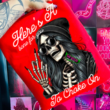 ***EXCLUSIVE***Here's a Bone for You to Choke On Skeleton Black, Red, or Purple Mineral Wash