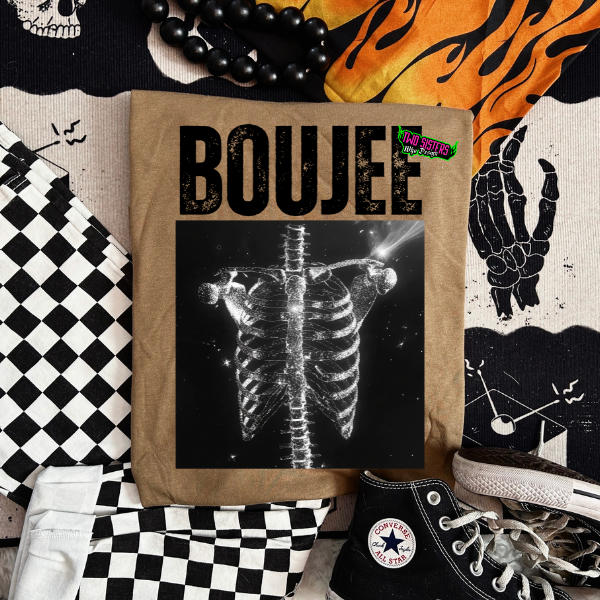 BOUJEE SKELETON RIBCAGE TEE – COYOTE BROWN